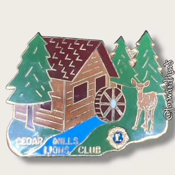 Bundle Sale 3 for $15 | Cedar Mills Lions Club Pin - Picture 1 of 9